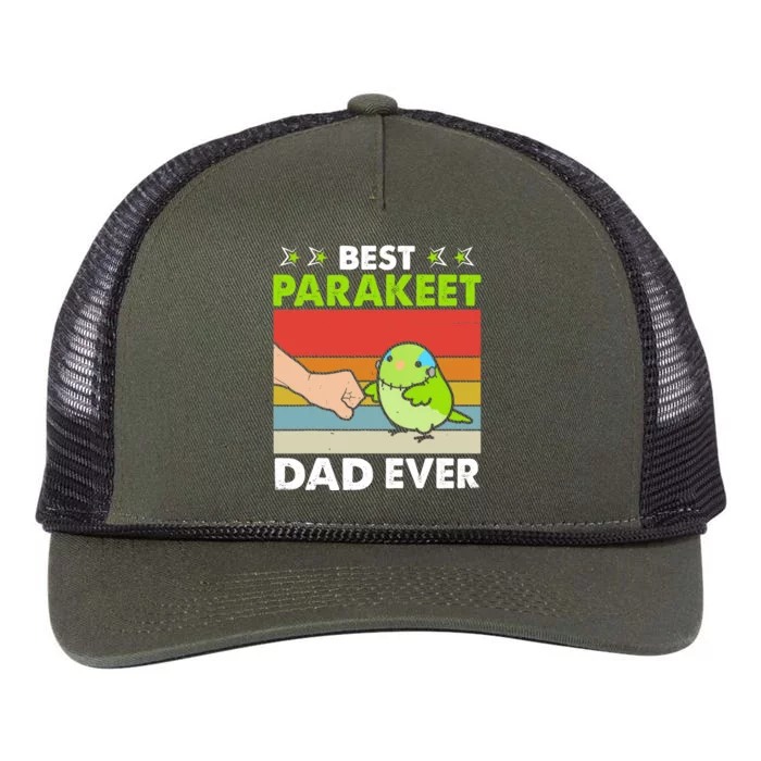 Best Parakeet Dad Ever Parakeet Pet Parakeet Owners Retro Rope Trucker Hat Cap