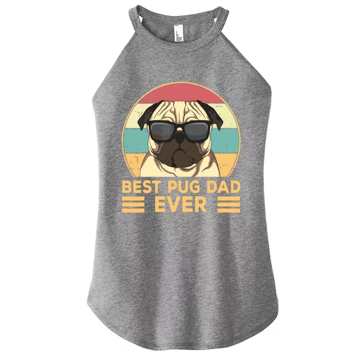 Best Pug Dad Ever Funny Pug Dog Gift For Men And Boy Women’s Perfect Tri Rocker Tank