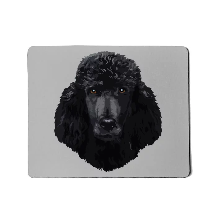 Black Poodle Dog Face Mousepad