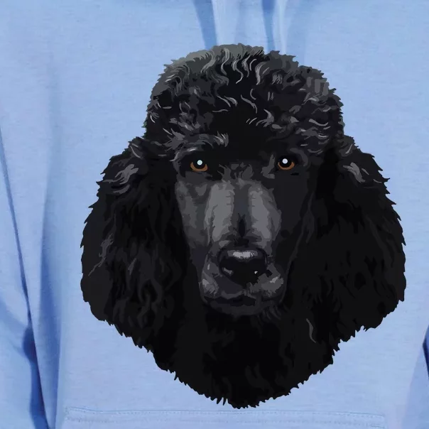 Black Poodle Dog Face Unisex Surf Hoodie