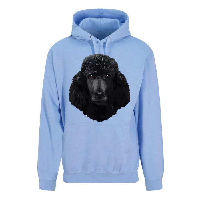 Black Poodle Dog Face Unisex Surf Hoodie