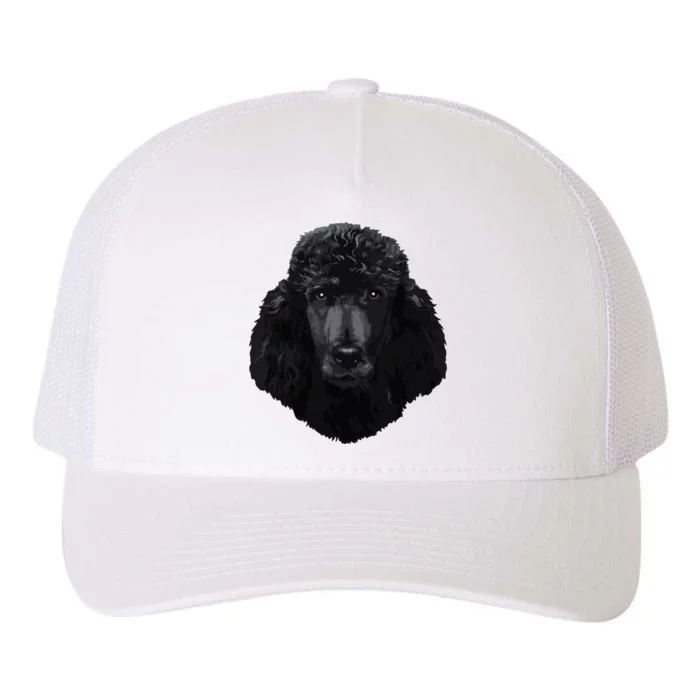 Black Poodle Dog Face Yupoong Adult 5-Panel Trucker Hat