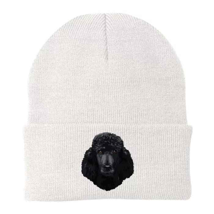 Black Poodle Dog Face Knit Cap Winter Beanie