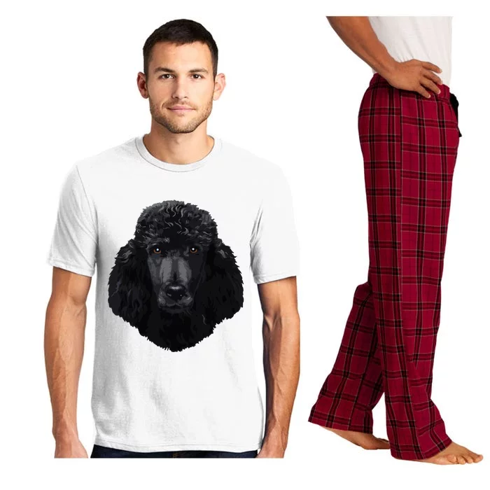 Black Poodle Dog Face Pajama Set