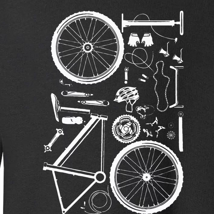 Bike Parts Downhill Rider Mountainbike MTB Cycling Toddler Sweatshirt