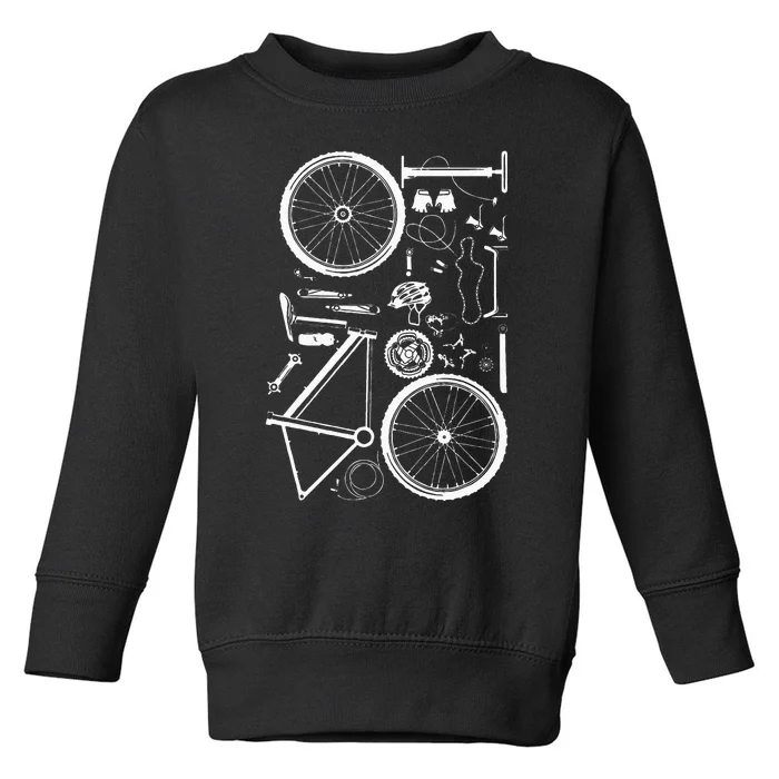 Bike Parts Downhill Rider Mountainbike MTB Cycling Toddler Sweatshirt