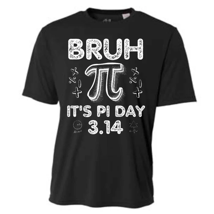 Bruh Pi Day 3.14 Pi Symbol Funnyteachers Math Lovers Cooling Performance Crew T-Shirt