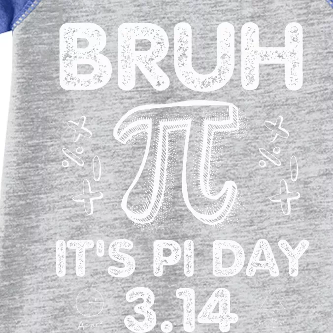 Bruh Pi Day 3.14 Pi Symbol Funnyteachers Math Lovers Infant Baby Jersey Bodysuit