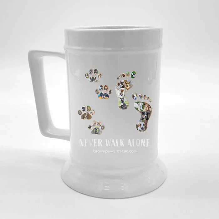 Brown Paws Dog Rescue Front & Back Beer Stein