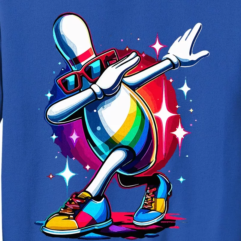 Bowling Pin Dabbing Sunglasses Bowler Player Tall Sweatshirt