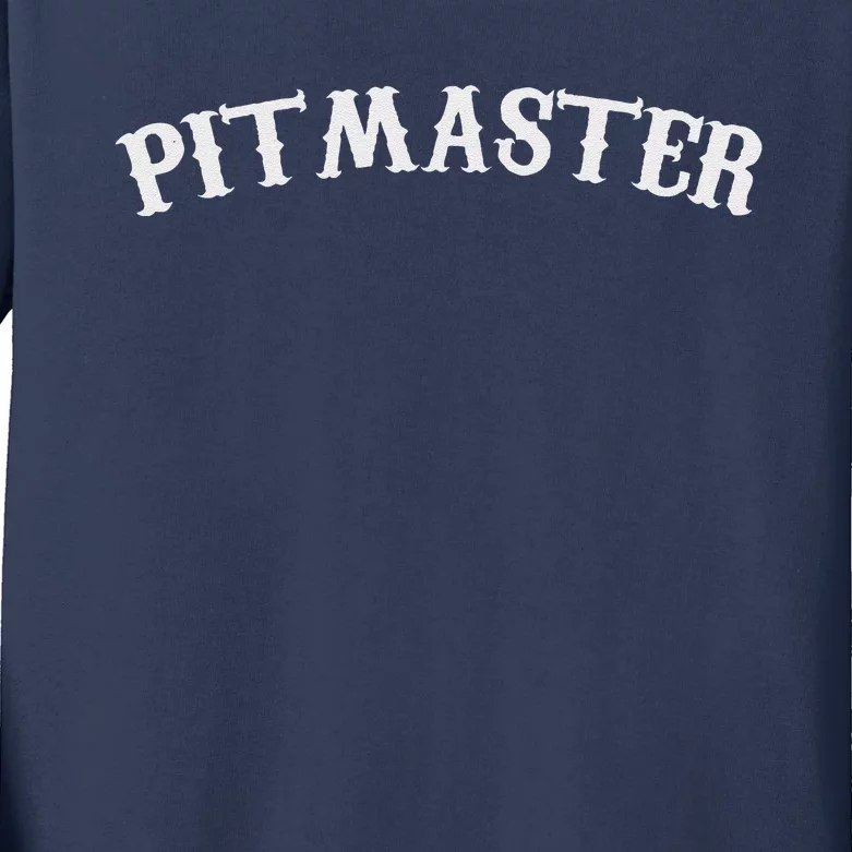 BBQ Pitmaster Drink Grill Things Chef Dad Fathers Day Kids Long Sleeve Shirt