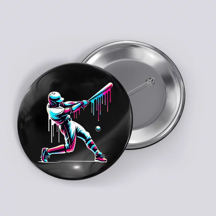 Baseball Player Drip Button