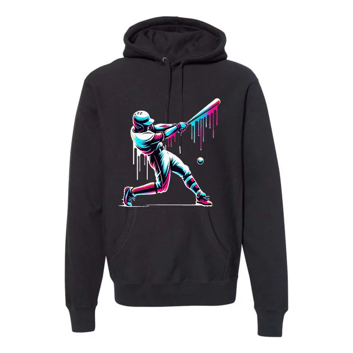 Baseball Player Drip Premium Hoodie