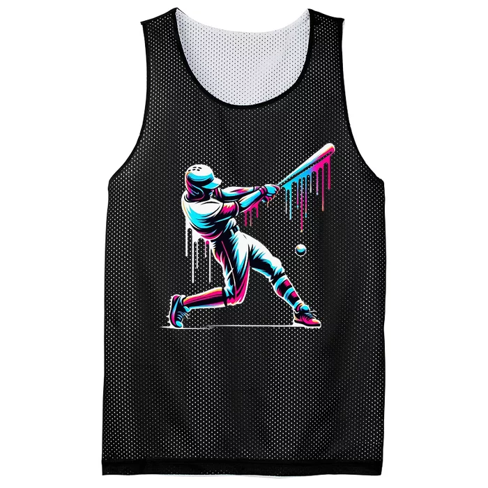 Baseball Player Drip Mesh Reversible Basketball Jersey Tank