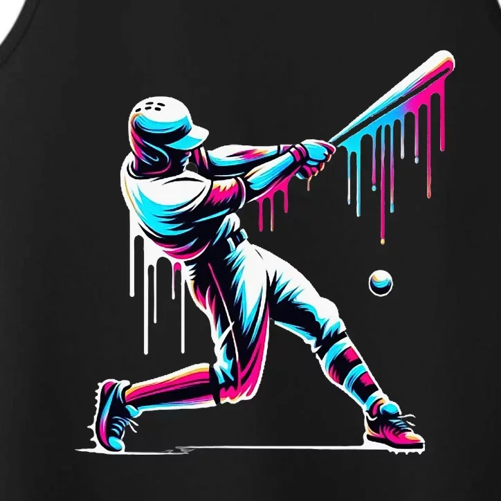 Baseball Player Drip Performance Tank