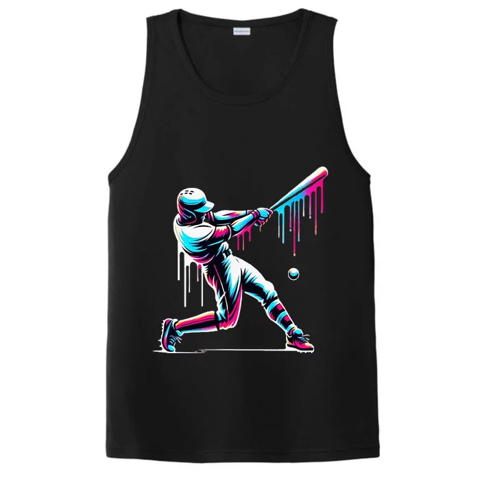 Baseball Player Drip Performance Tank