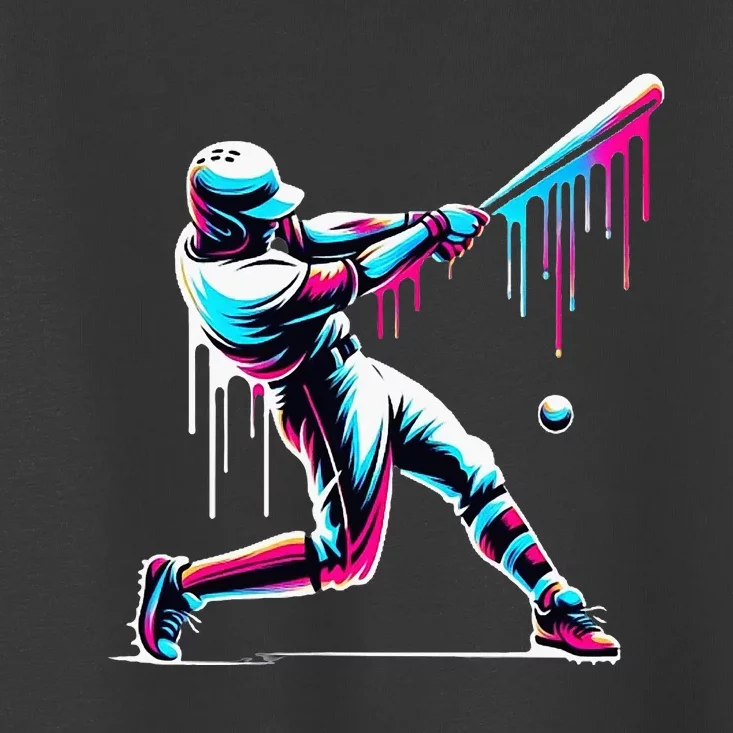 Baseball Player Drip Toddler T-Shirt