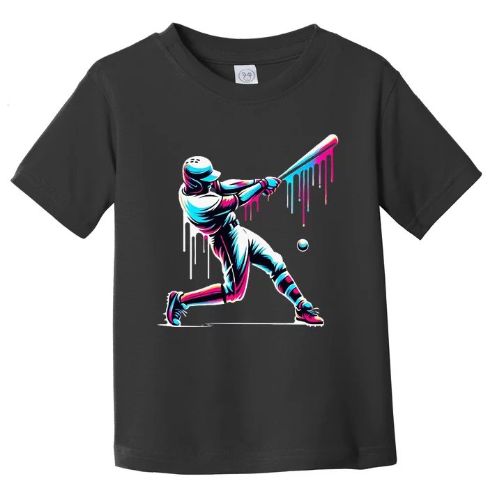 Baseball Player Drip Toddler T-Shirt