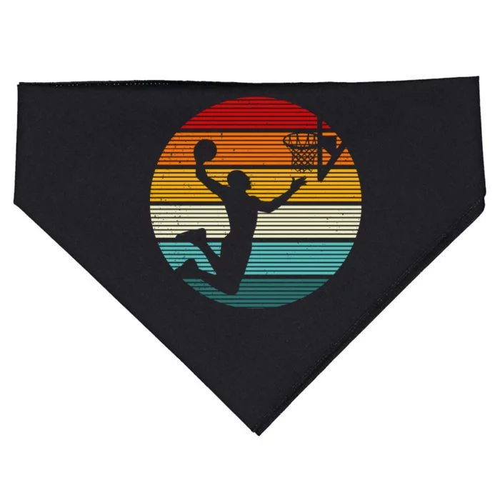 Basketball Player Dunk Retro Sunset USA-Made Doggie Bandana