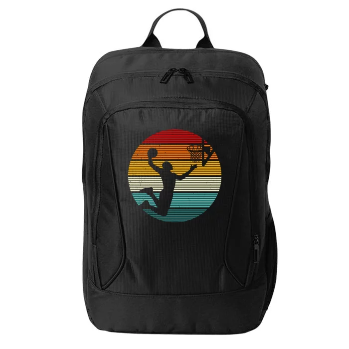 Basketball Player Dunk Retro Sunset City Backpack