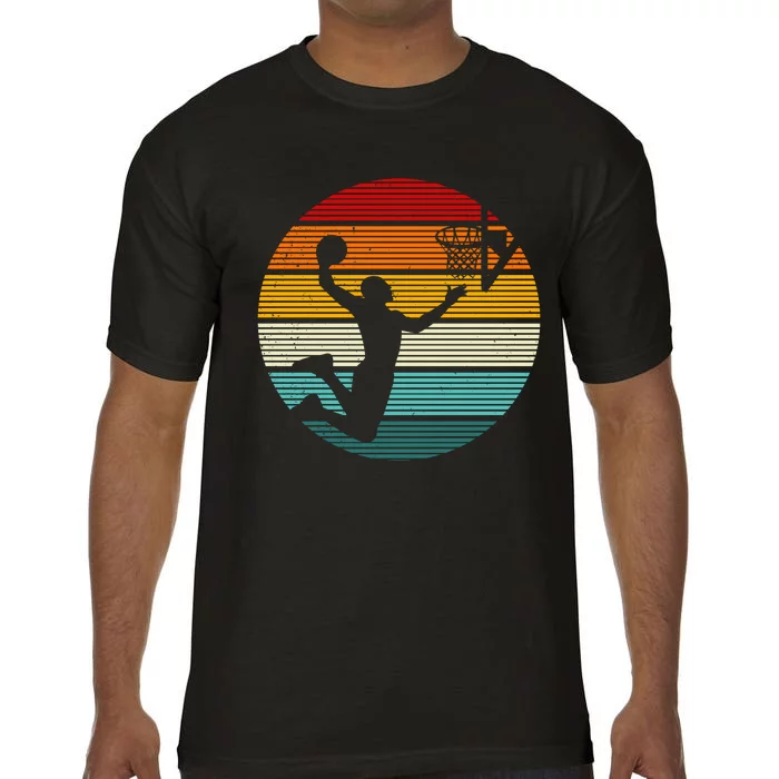 Basketball Player Dunk Retro Sunset Comfort Colors T-Shirt