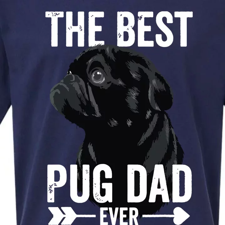 Best Pug Dad Ever Fathers Day Cute Daddy Dad Black Pug Sueded Cloud Jersey T-Shirt