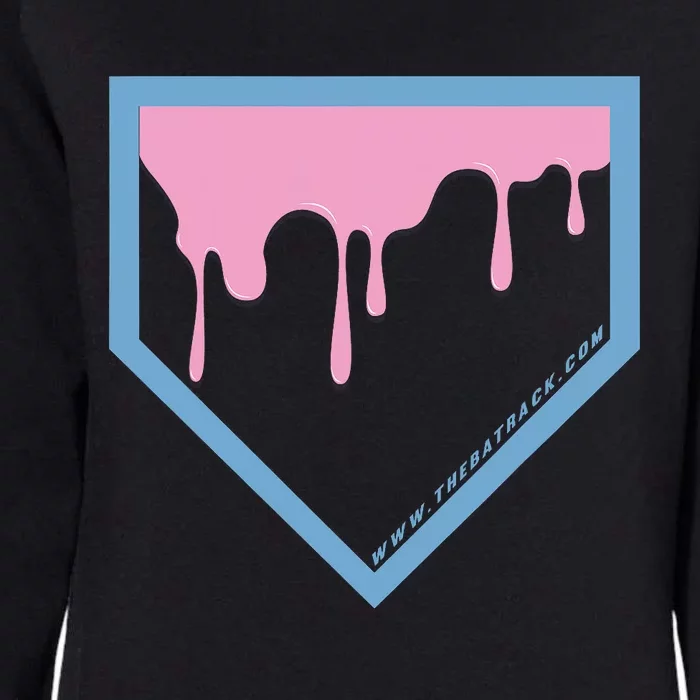 Baseball Plate Drip 2 Womens California Wash Sweatshirt