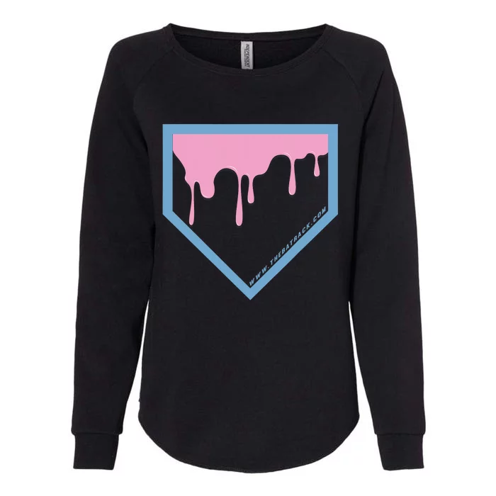 Baseball Plate Drip 2 Womens California Wash Sweatshirt