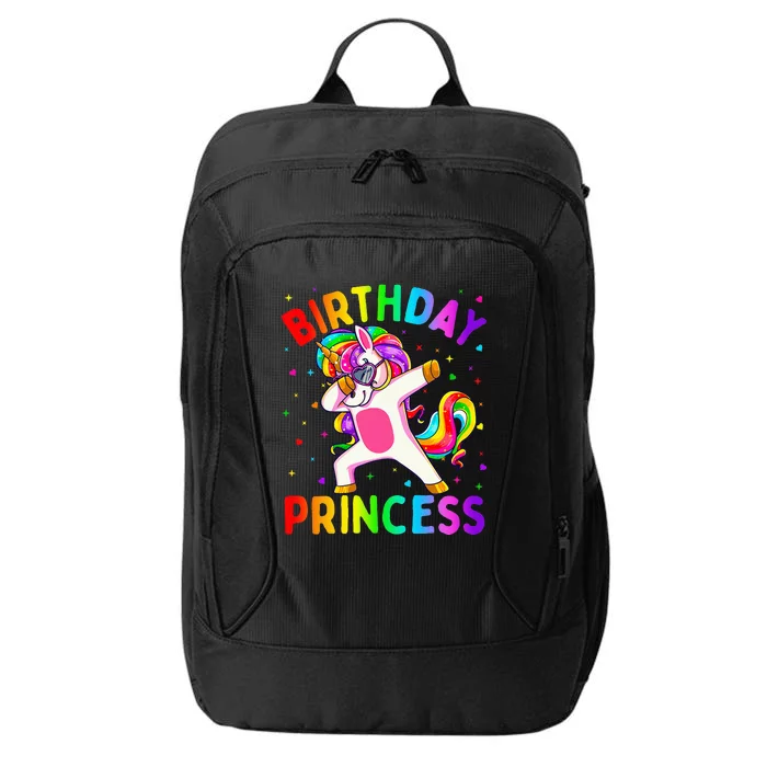 Birthday Princess Dabbing Unicorn City Backpack