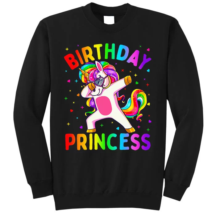 Birthday Princess Dabbing Unicorn Tall Sweatshirt