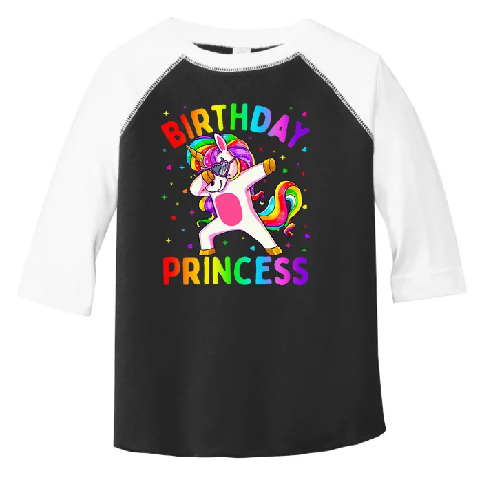 Birthday Princess Dabbing Unicorn Toddler Fine Jersey T-Shirt