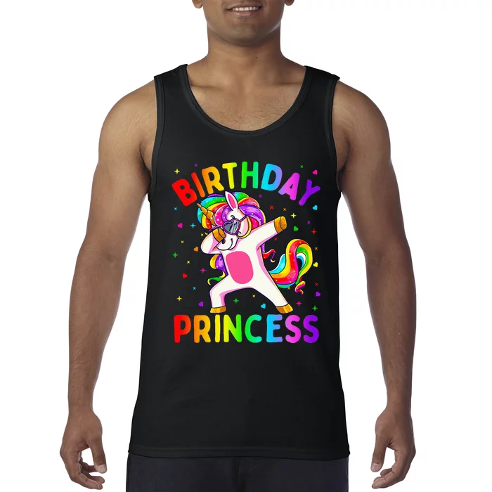 Birthday Princess Dabbing Unicorn Tank Top