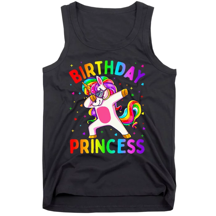 Birthday Princess Dabbing Unicorn Tank Top