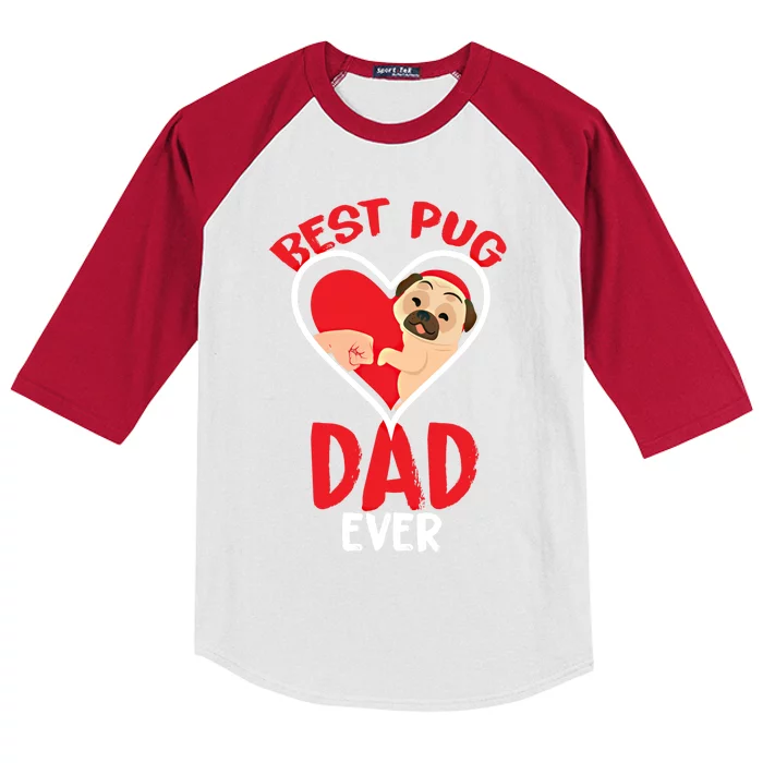 Best Pug Dad Ever Gift Kids Colorblock Raglan Jersey