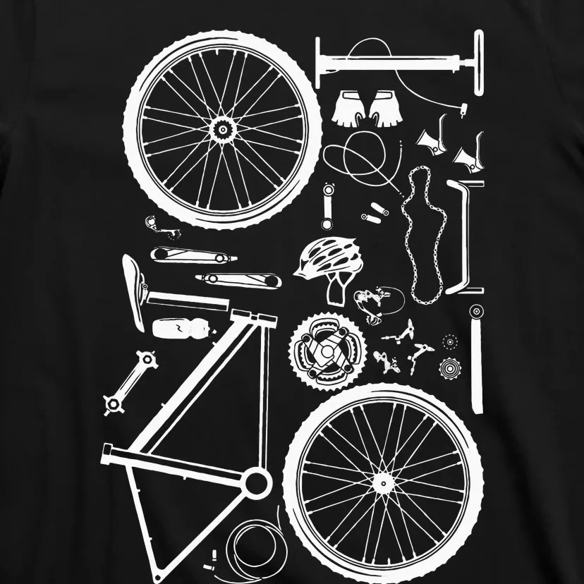 Bike Parts Downhill Rider Mountainbike MTB Cycling T-Shirt