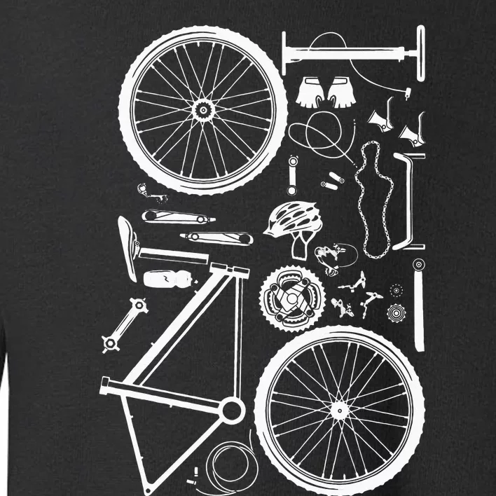 Bike Parts Downhill Rider Mountainbike MTB Cycling Toddler Sweatshirt