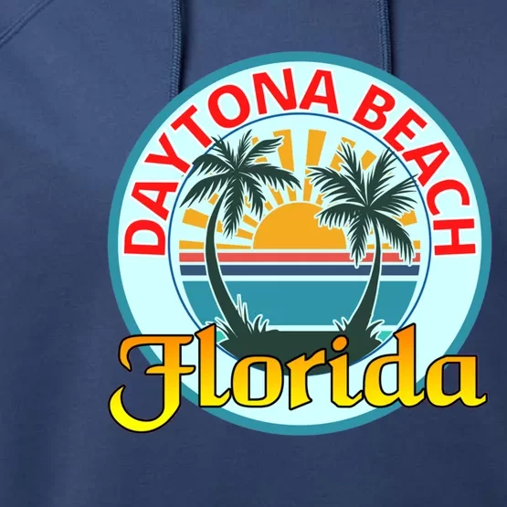 Beach Please Daytona Beach Florida Beach Spring Break Gift Performance Fleece Hoodie