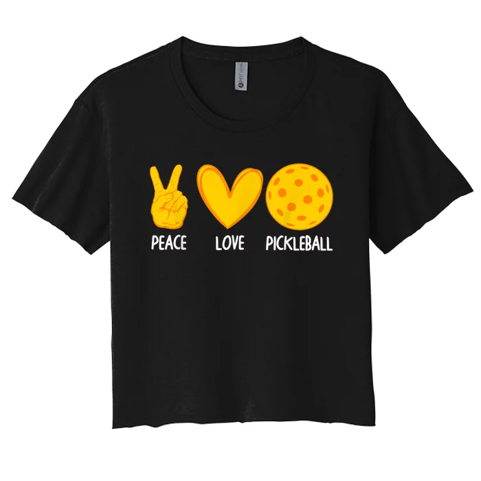 Best Pickleball Design For Men Women Pickleball Player Women's Crop Top Tee