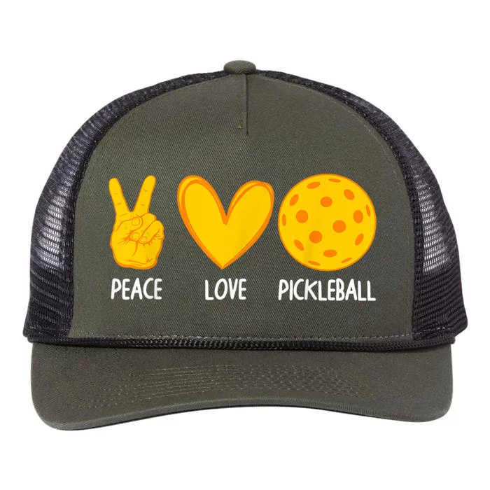 Best Pickleball Design For Men Women Pickleball Player Retro Rope Trucker Hat Cap