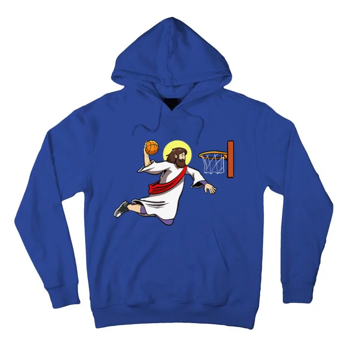 Basketball Player Dunking Christians Basketball Jesus Tall Hoodie