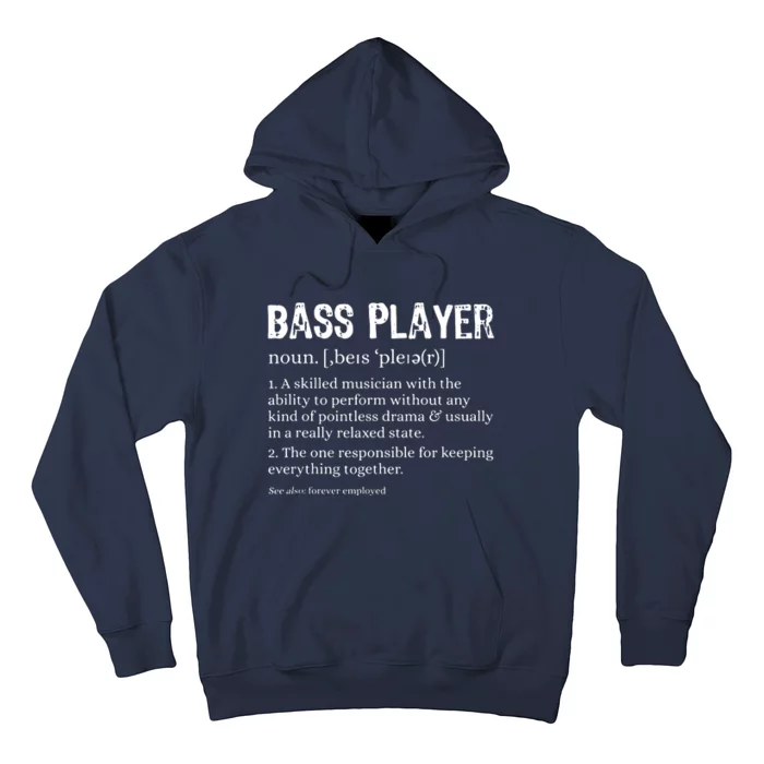 Bass Player Definition Bassist Gift For Musicians Hoodie