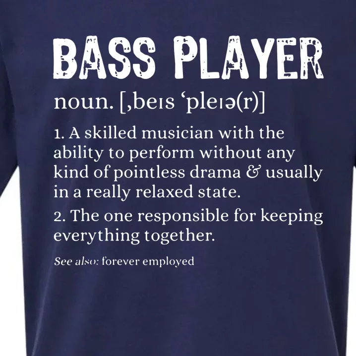 Bass Player Definition Bassist Gift For Musicians Sueded Cloud Jersey T-Shirt