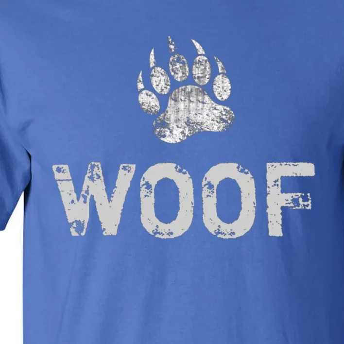 Bear Pride Distressed Bear Paw Woof Gift Tall T-Shirt