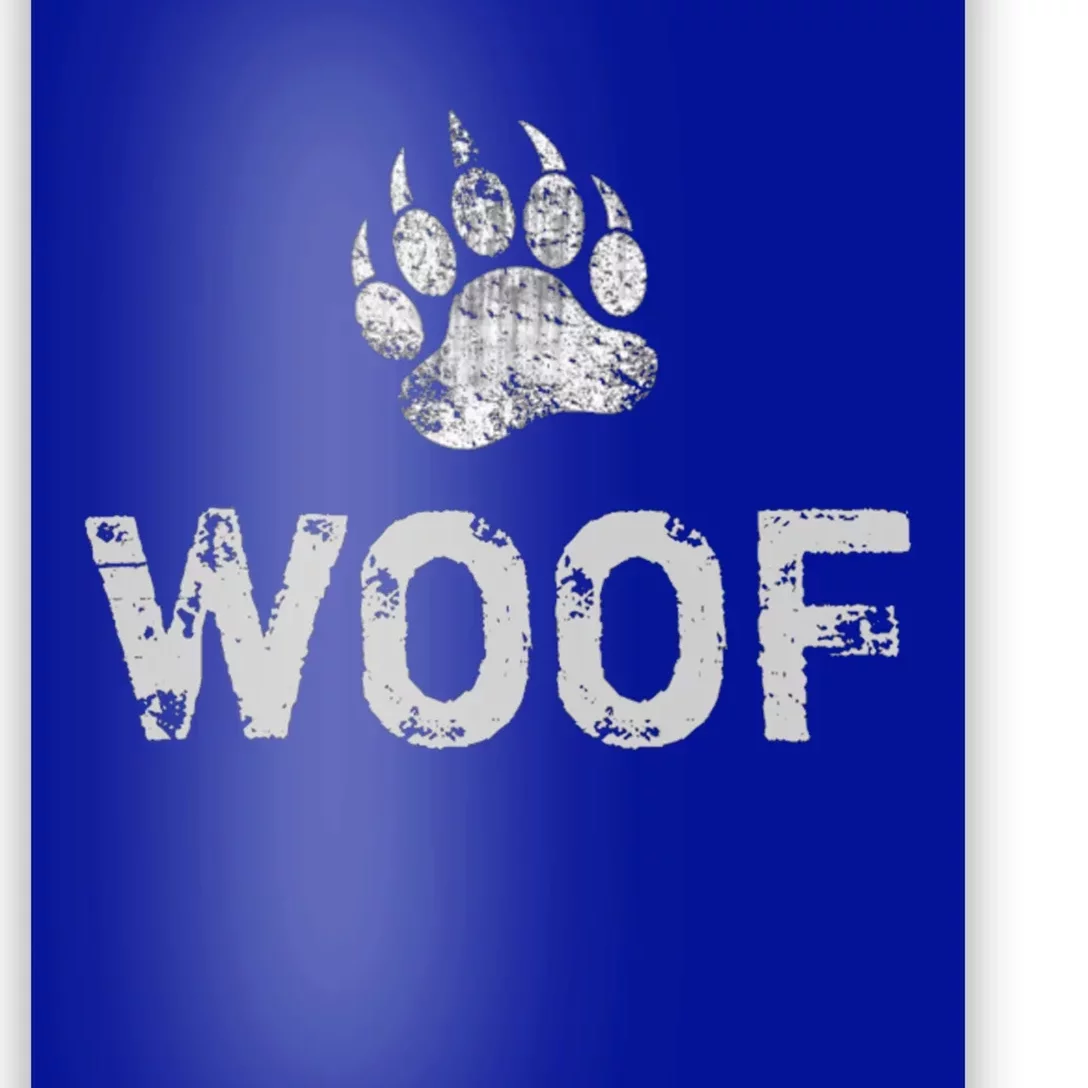 Bear Pride Distressed Bear Paw Woof Gift Poster