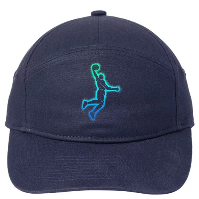 Basketball Player Dunking Basketball 7-Panel Snapback Hat