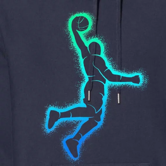 Basketball Player Dunking Basketball Premium Hoodie