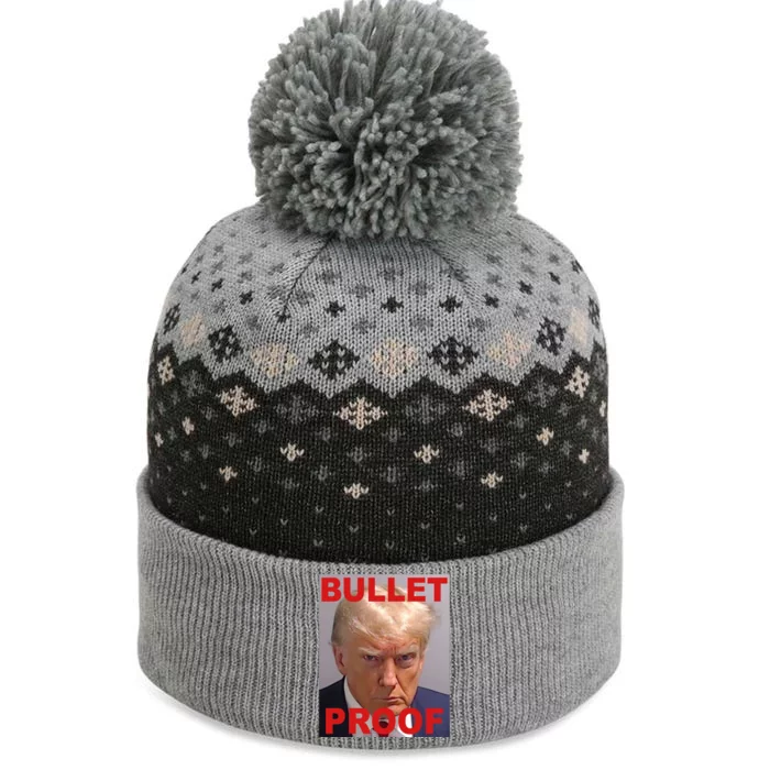 Bullet Proof Donald Trump 2024 Election Strong The Baniff Cuffed Pom Beanie