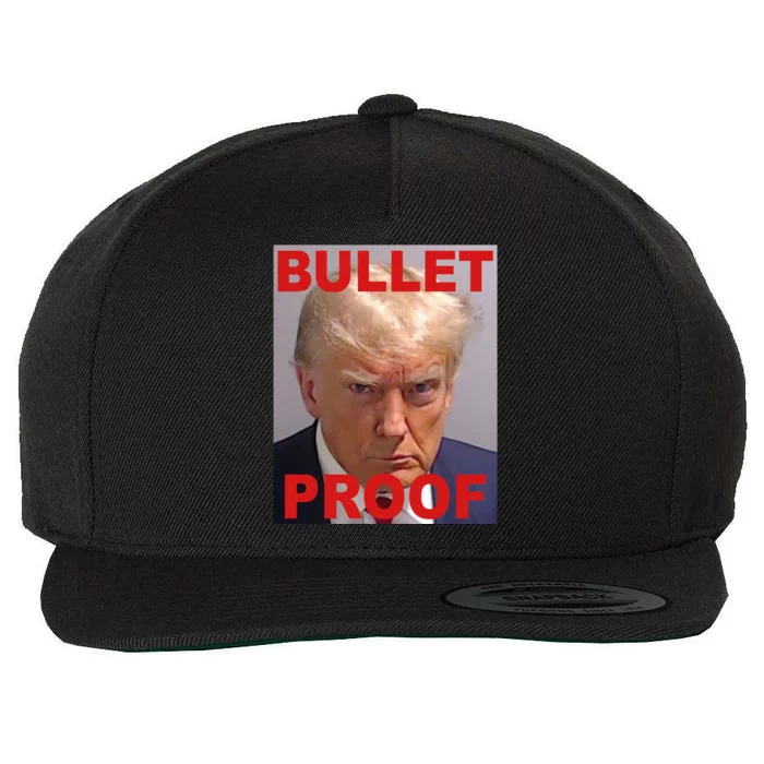 Bullet Proof Donald Trump 2024 Election Strong Wool Snapback Cap