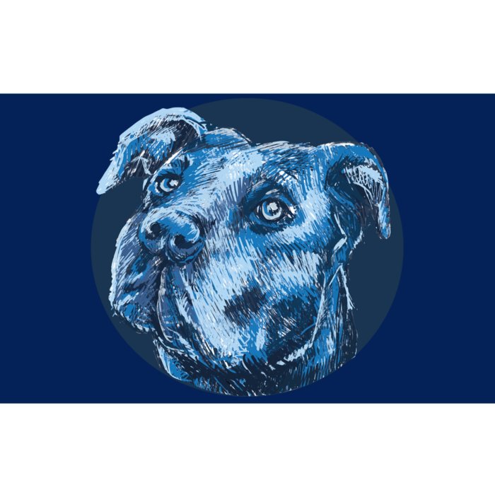 Blue Pitbull Dog Animal Portrait Cute Bumper Sticker