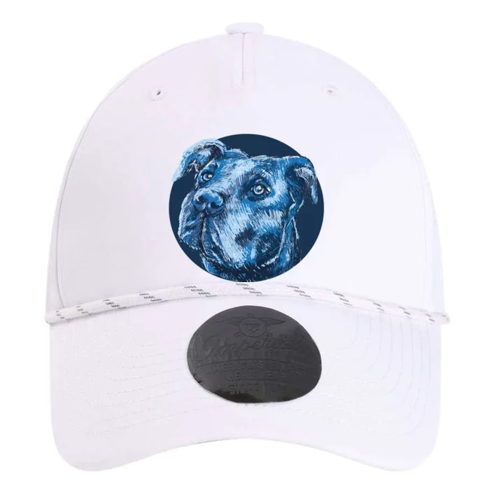 Blue Pitbull Dog Animal Portrait Cute Performance The Dyno Cap